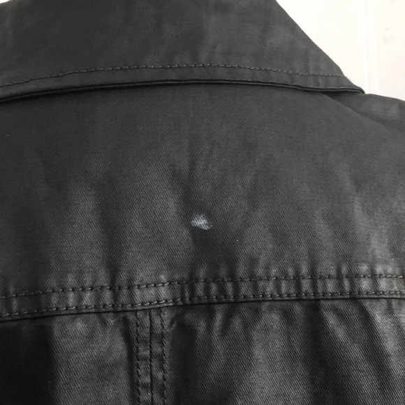 Halogen Black Front Zip‎ Cotton Biker Moto Jacket - Picture 4 of 14